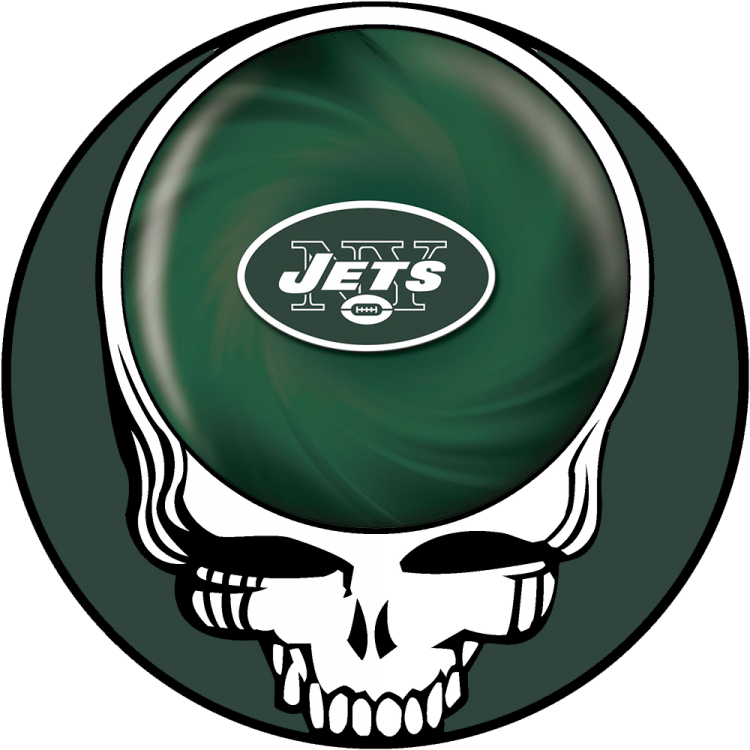 New York Jets skull logo fabric transfer
